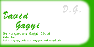 david gagyi business card